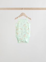 Blue Floral Baby Strappy Vest Bodysuits 5 Pack - Image 5 of 13