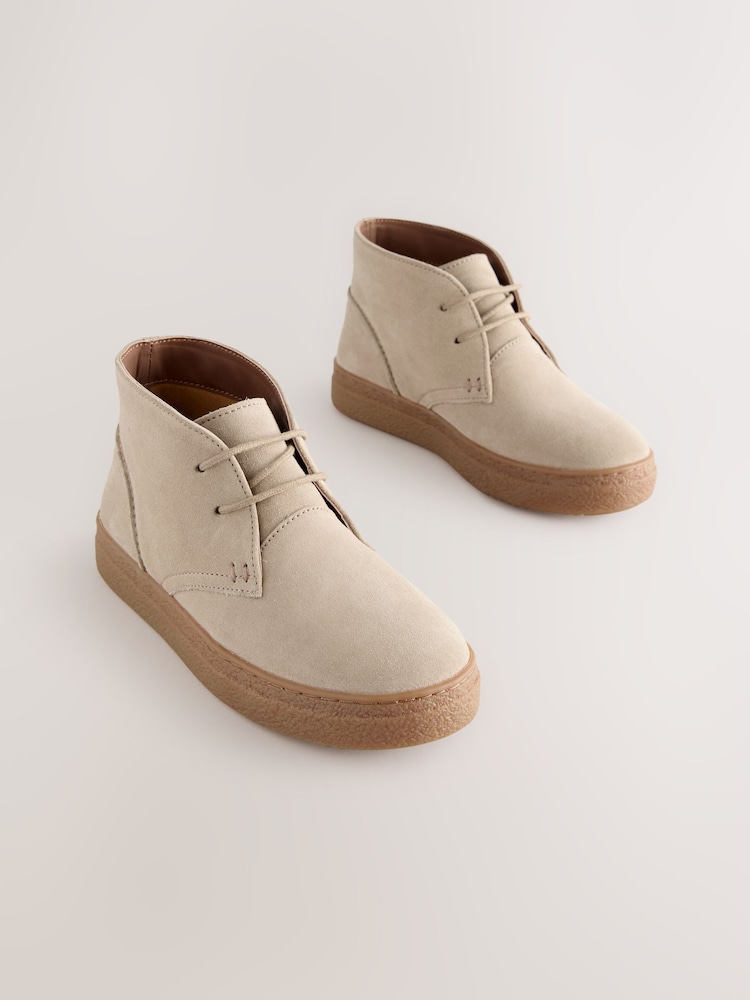 Neutral Suede Desert Boots - Image 1 of 5