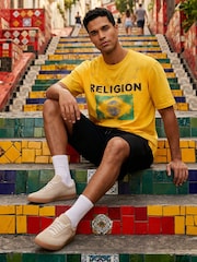Religion Yellow Brazil T-Shirt - Image 1 of 7