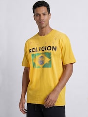 Religion Yellow Brazil T-Shirt - Image 4 of 7