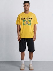 Religion Yellow Brazil T-Shirt - Image 7 of 7