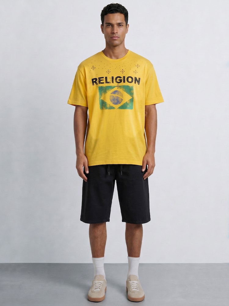 Religion Yellow Brazil T-Shirt - Image 7 of 7 Religion Yellow Brazil T-Shirt - Image 7 of 7