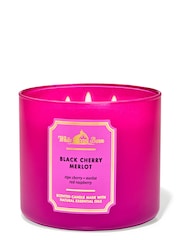 Bath & Body Works BLACK CHERRY MERLOT Black Cherry Merlot 3Wick Candle 14.5 oz / 411 g - Image 1 of 1