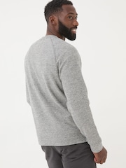 FatFace Grey Textured Crew T-Shirt - Image 2 of 6
