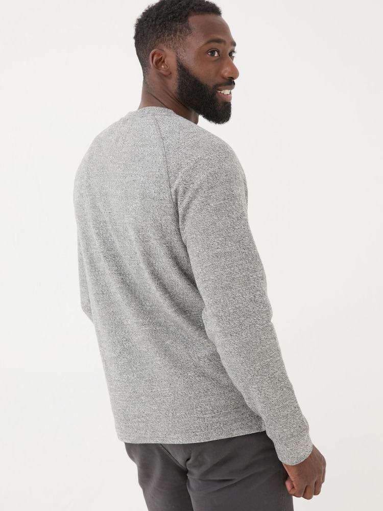 FatFace Grey Textured Crew T-Shirt - Image 2 of 6