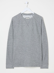 FatFace Grey Textured Crew T-Shirt - Image 5 of 6