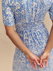 Nobody's Child Blue Lavender Non Print Alexa Midi Dress - Image 4 of 5