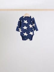 Blue Long Sleeve Baby Bodysuits 5 Pack - Image 5 of 12