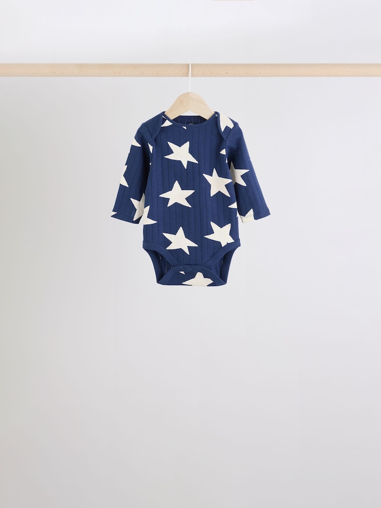 Bleu - Bodys à manches longues pour bébés 5 Pack - Image 5 of 12
