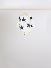 Blue Long Sleeve Baby Bodysuits 5 Pack - Image 7 of 12