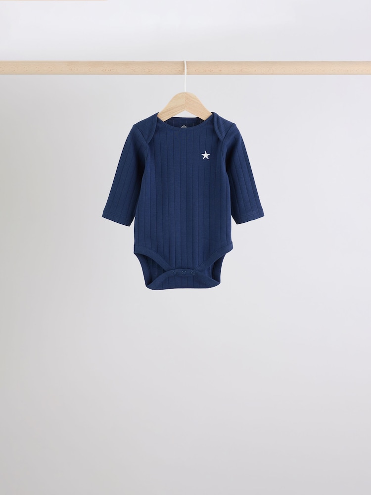 Bleu - Bodys à manches longues pour bébés 5 Pack - Image 8 of 12