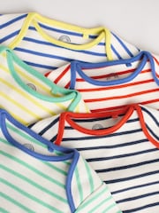 Multi Bright Stripe Short Sleeve Bodysuits 5 Pack - Image 10 of 13