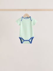 Multi Bright Stripe Short Sleeve Bodysuits 5 Pack - Image 3 of 13