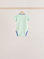 Multi Bright Stripe Short Sleeve Bodysuits 5 Pack - Image 4 of 13