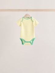 Multi Bright Stripe Short Sleeve Bodysuits 5 Pack - Image 6 of 13