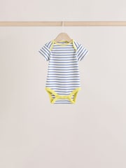 Multi Bright Stripe Short Sleeve Bodysuits 5 Pack - Image 8 of 13
