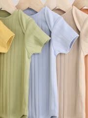 Multi Baby Short Sleeve Bodysuits 5 Pack - Image 9 of 12