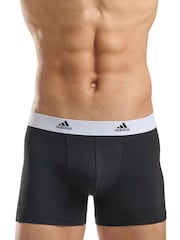 adidas Black/White Active Flex Cotton 3 Pack Boxers 5inch - Image 3 of 6