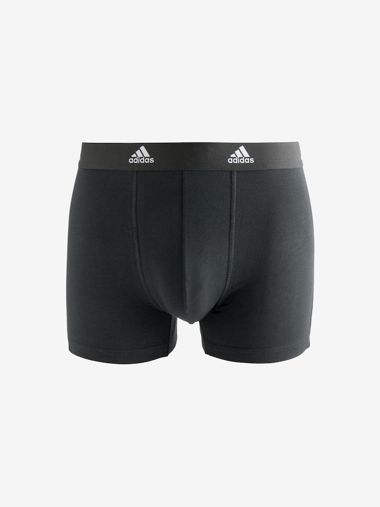 Kolorowe - Zestaw 3 par bawełnianych bokserek adidas Active Flex o długości 5 cali - Image 7 of 9