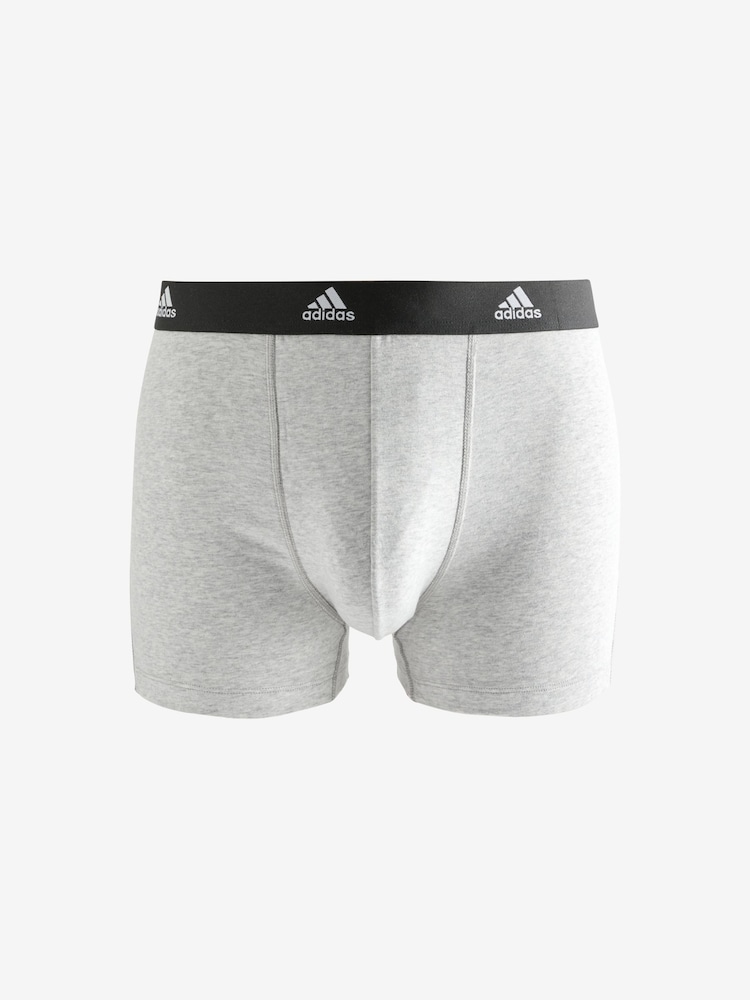 Kolorowe - Zestaw 3 par bawełnianych bokserek adidas Active Flex o długości 5 cali - Image 8 of 9