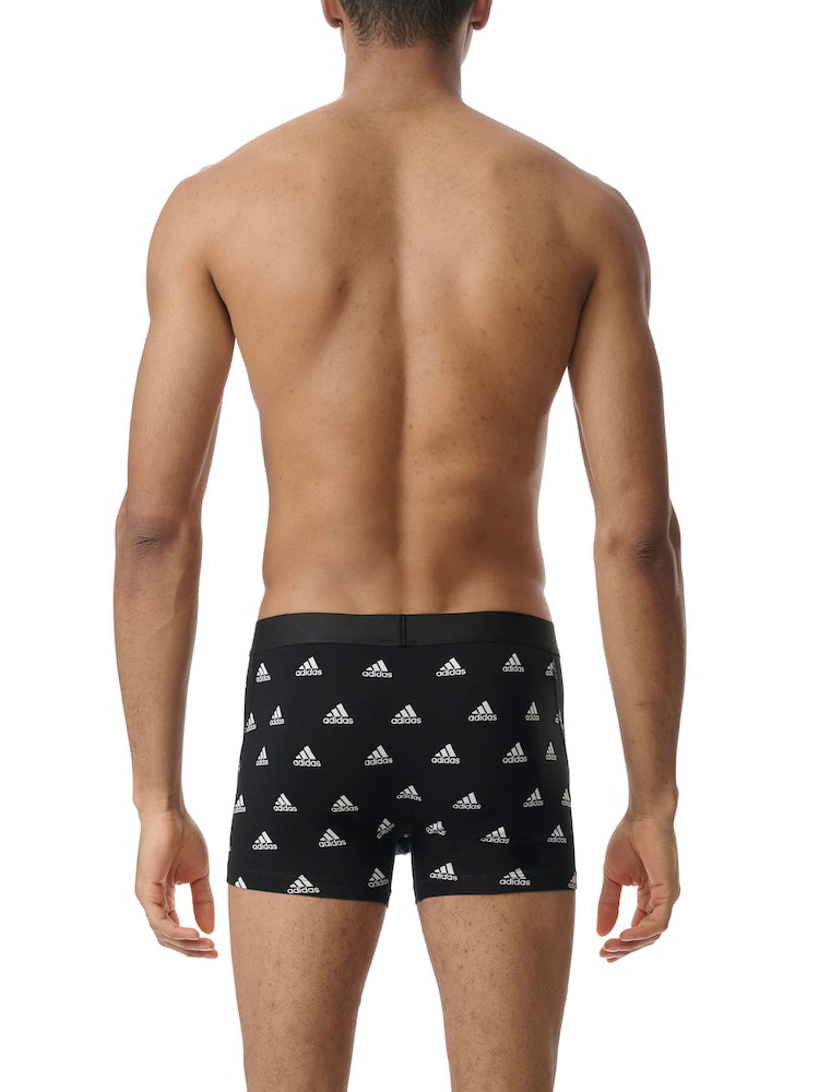 בצבע שחור/ כחול כהה - adidas Active Flex Cotton 3 Pack Boxers 5inch - Image 4 of 8
