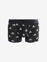 adidas Black/Navy Active Flex Cotton 3 Pack Boxers 5inch - Image 8 of 8