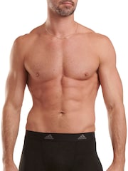 adidas Black Active Micro Flex Boxers 3 Pack - Image 1 of 8