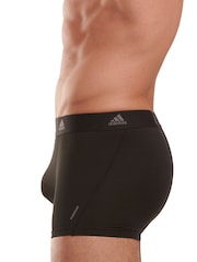 adidas Black Active Micro Flex Boxers 3 Pack - Image 5 of 8