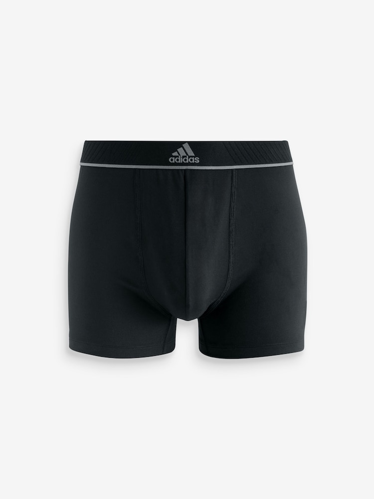 adidas Black Active Micro Flex Boxers 3 Pack - Image 8 of 8