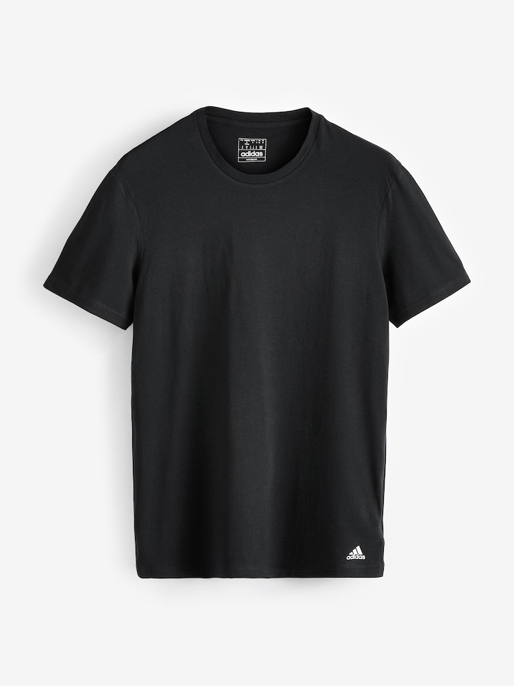 adidas Multi Crew Neck 100% Cotton T-Shirts 3 Pack - Image 8 of 8
