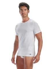 adidas White Crew Neck 100% Cotton T-Shirts 3 Pack - Image 2 of 6