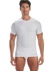 adidas White Crew Neck 100% Cotton T-Shirts 3 Pack - Image 4 of 6