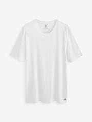 adidas White Crew Neck 100% Cotton T-Shirts 3 Pack - Image 6 of 6