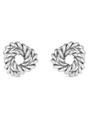 Jon Richard Silver Tone Vintage Inspired Textured Knot Earrings - Image 1 of 1