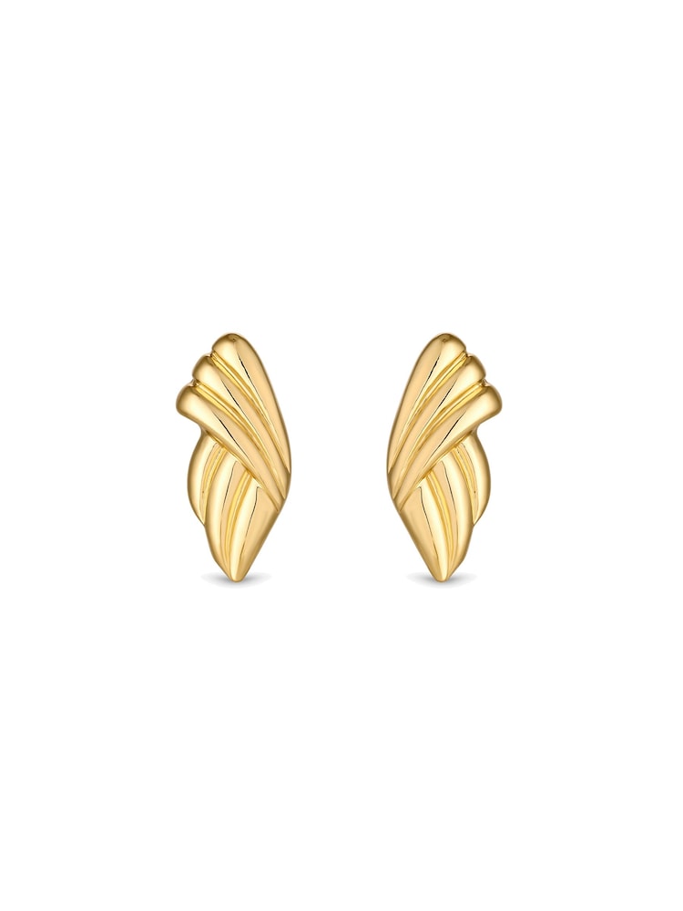 Jon Richard Gold Tone Vintage Inspired Fan Earrings - Image 1 of 2