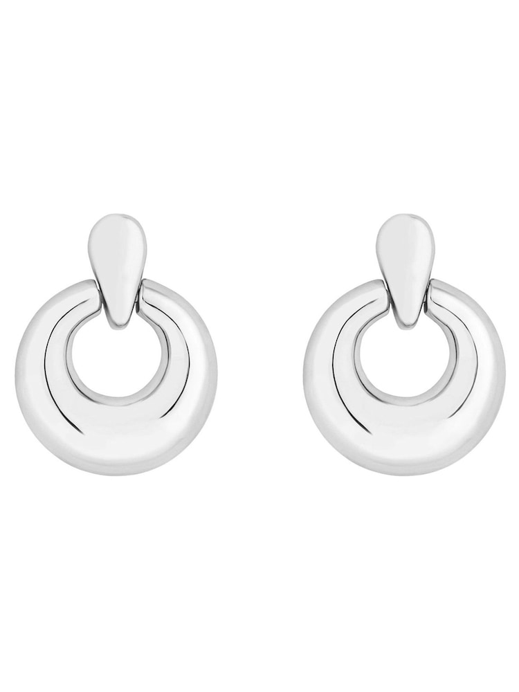 Jon Richard Silver Tone Door Knocker Earrings - Image 1 of 3