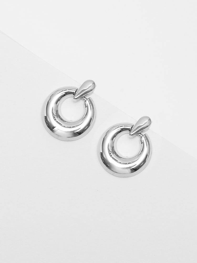 Jon Richard Silver Tone Door Knocker Earrings - Image 3 of 3