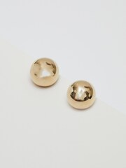 Jon Richard Gold Tone Polished Orb Earrings - Image 1 of 3