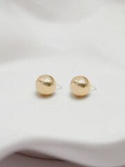 Jon Richard Gold Tone Polished Orb Earrings - Image 2 of 3