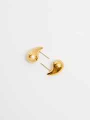 Jon Richard Gold Tone Dome Earrings - Image 2 of 3