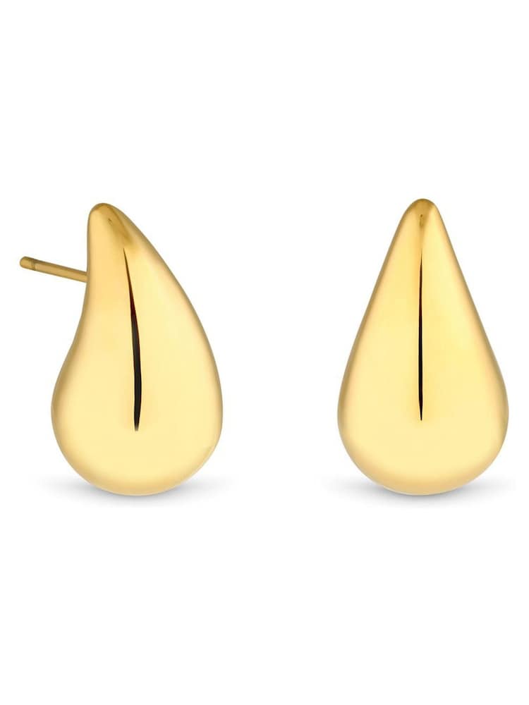 Jon Richard Gold Tone Dome Earrings - Image 3 of 3