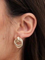 Jon Richard Gold Tone Door Knocker Earrings - Image 1 of 3