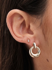 Jon Richard Gold Tone Door Knocker Earrings - Image 2 of 3