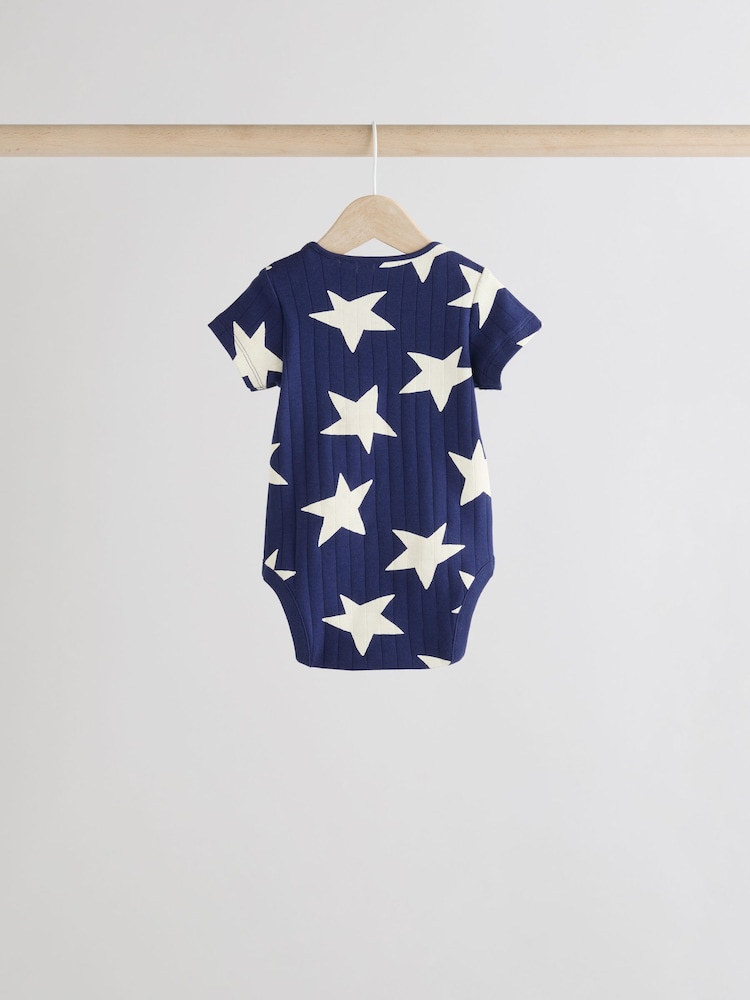 Blue 5 Pack Baby Short Sleeve Bodysuits - Image 3 of 11