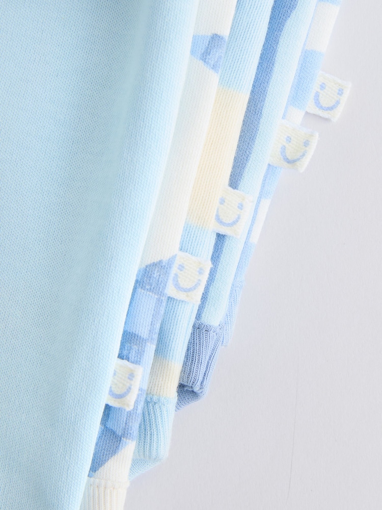 Blue Short Sleeve Baby Bodysuits 5 Pack - Image 12 of 12