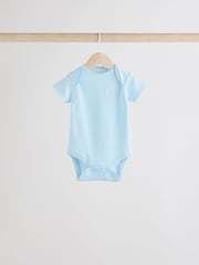 Blue Short Sleeve Baby Bodysuits 5 Pack - Image 6 of 12
