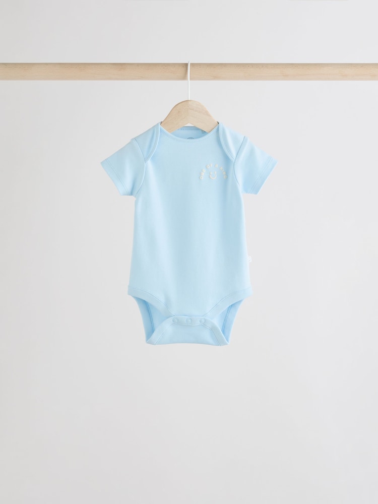 Bleu - Bodys pour bébés Manches courtes 5 Pack - Image 6 of 12