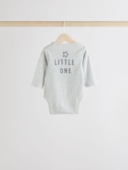 Monochrome Baby Long Sleeve Bodysuits 3 Pack - Image 6 of 11