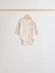 Monochrome Baby Long Sleeve Bodysuits 3 Pack - Image 7 of 11