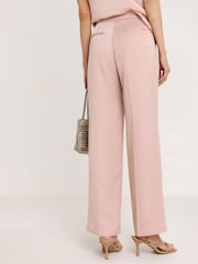 JD Williams Pink Satin Wide Leg Trousers - Image 2 of 4